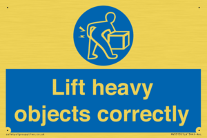 Lift heavy objects correctly